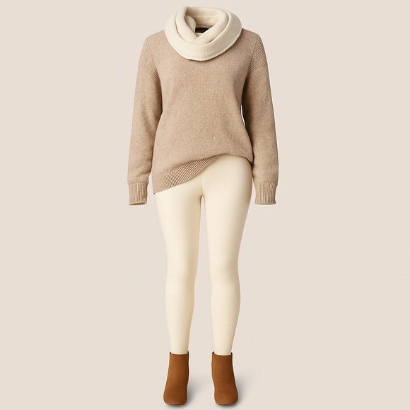 Ivory Fleece-Lined Sweater 🤍 | Soft + Warm | XS $12 NWT - Picture 1 of 8